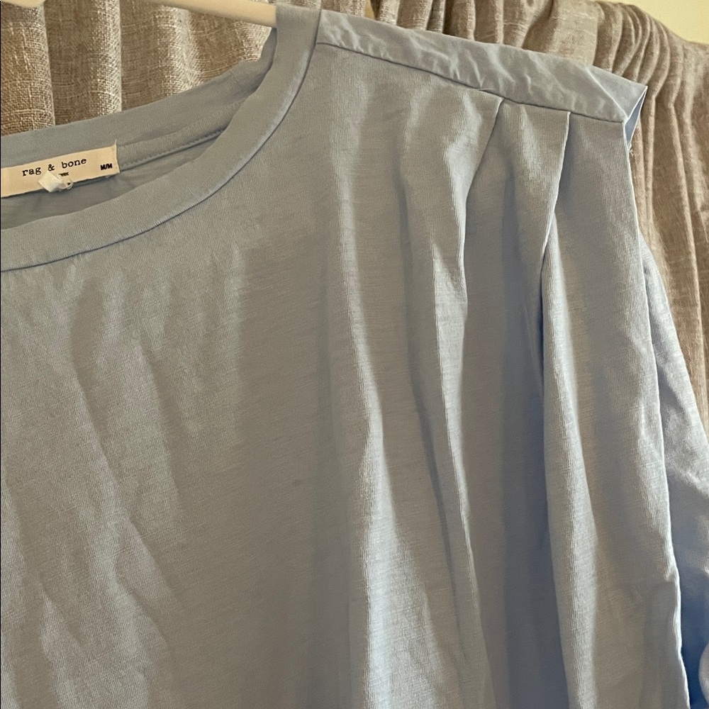 rag & bone Pale Blue Crewneck Tee - Picture 3 of 3